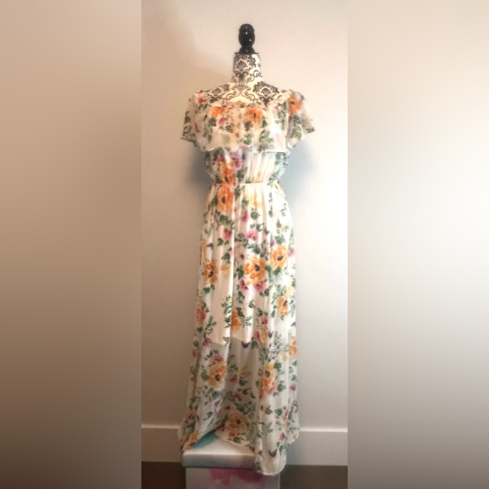 Torrid chiffon off the shoulder dress